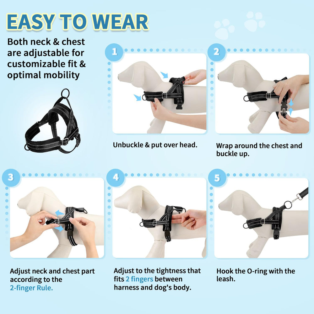 Quick-snap buckle enables fast on/off for busy owners