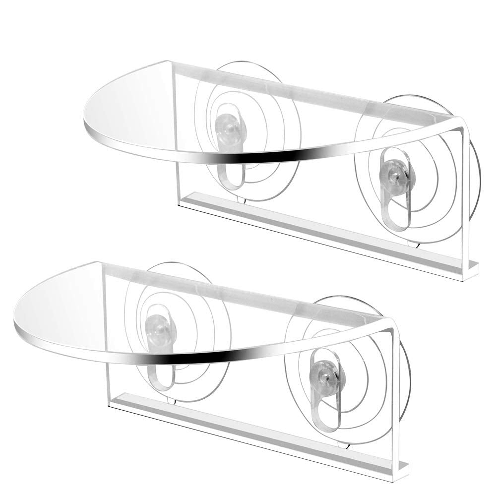SLSON aquarium ledge clear 2-pack supports aquatic plants for layered underwater scenery