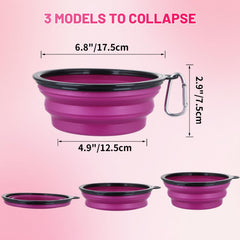 SLSON dog bowl with carabiners attached for outdoor adventures