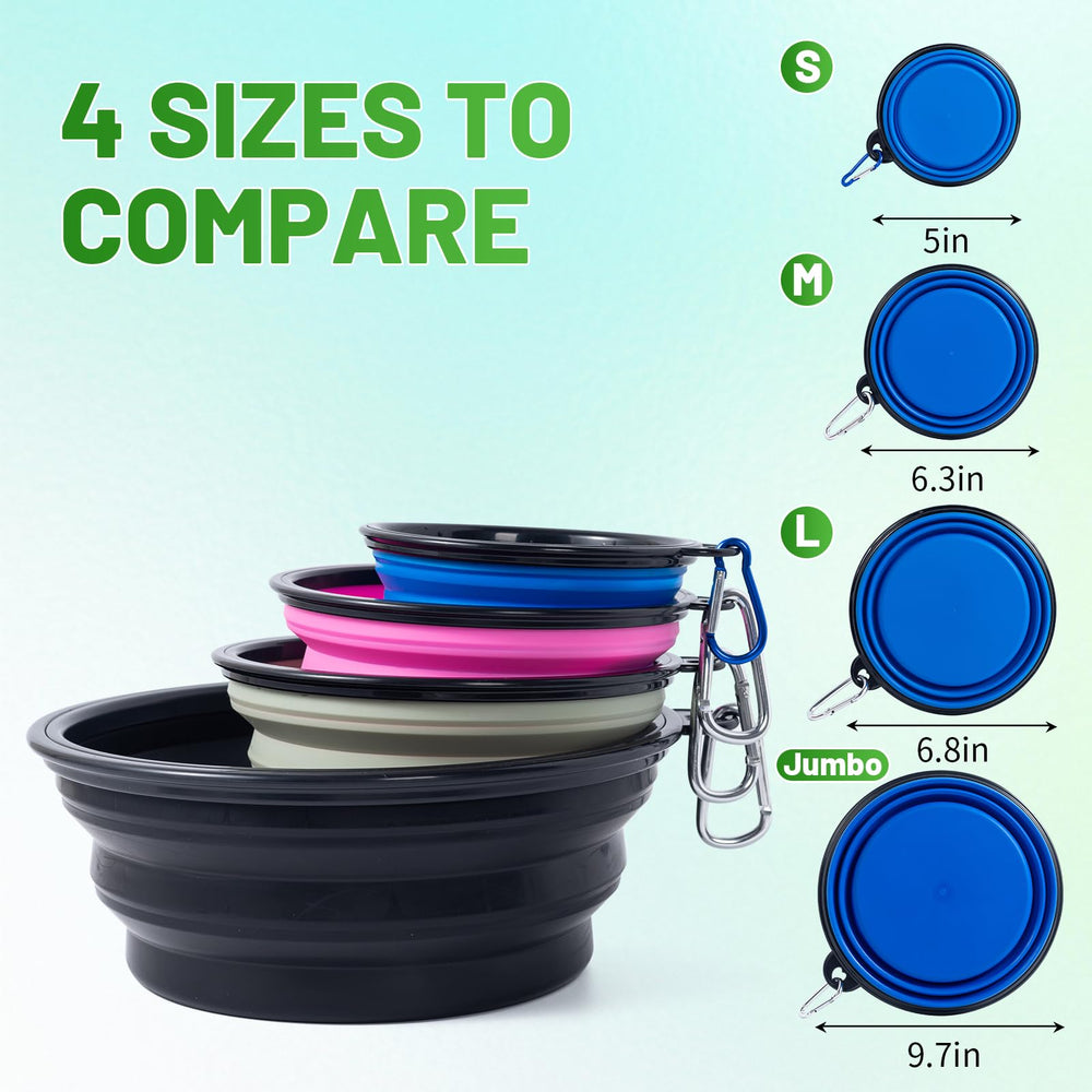 Folded compact SLSON bowls demonstrate portable design for on-the-go feeding.