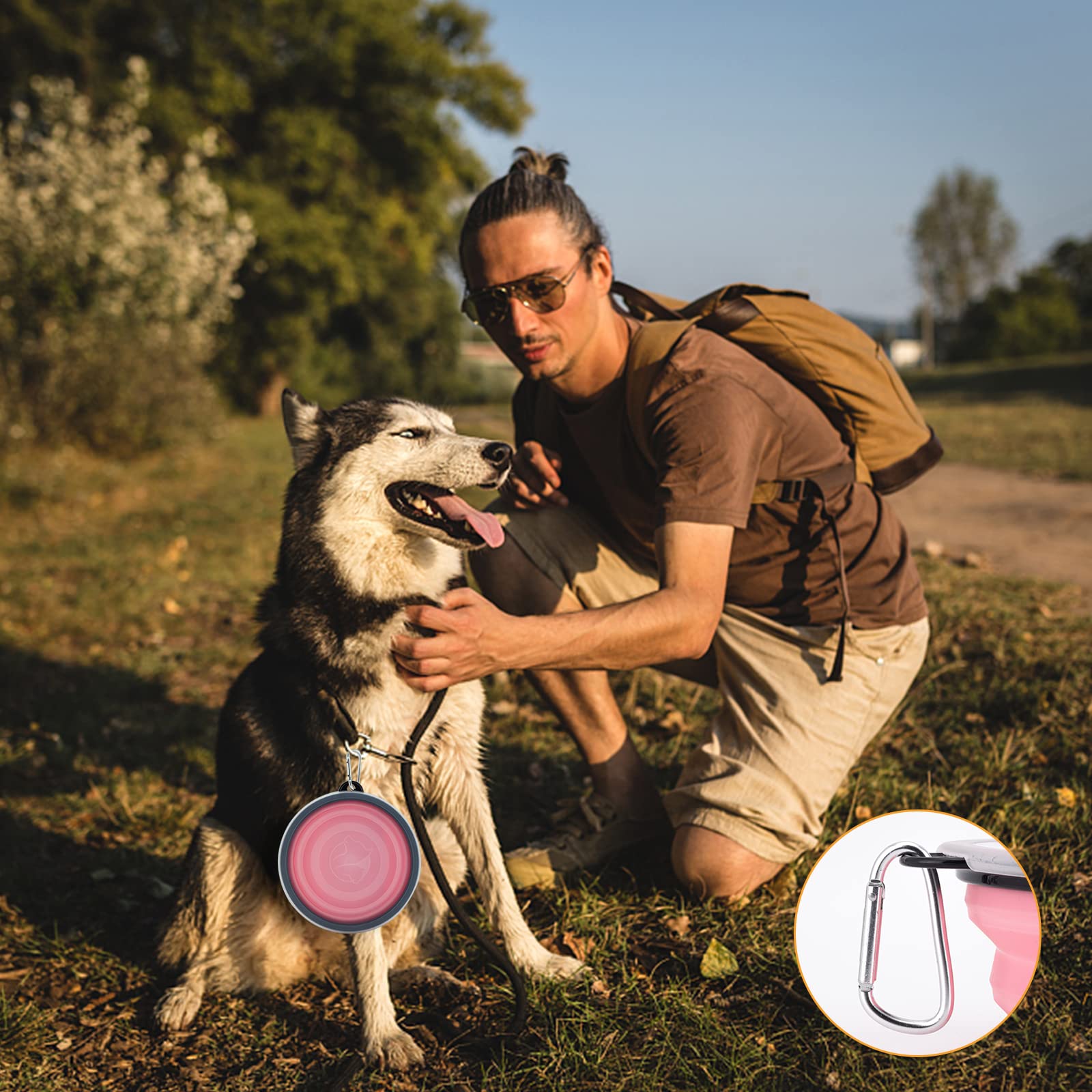 SLSON large 34oz bowl suitable for big breeds on trips.