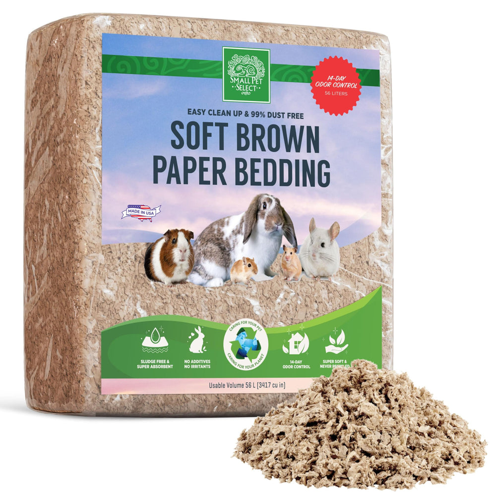 Small Pet Select bedding with soft texture for cozy nests and gentle paws, moisture control.