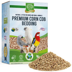 Small Pet Select corn cob bedding box-ready, soft and lightweight for quick setup.