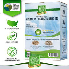 Small Pet Select corn cob bedding dust-free, ideal for sensitive pets.