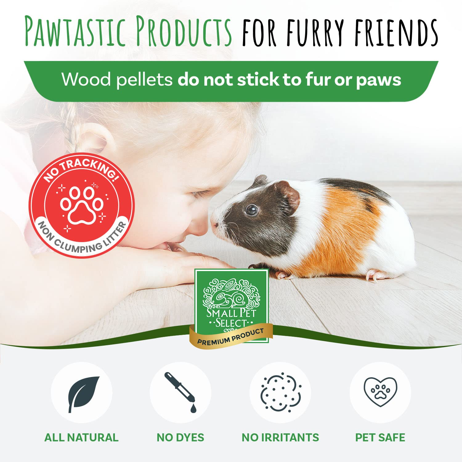 Small Pet Select dust-free pine bedding improves air quality.