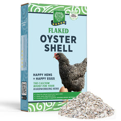 Small Pet Select flaked oyster and seashell mix bag, natural calcium supplement for laying hens.