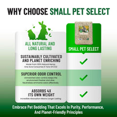 Small Pet Select Hemp Hurd Bedding lasts longer between changes.