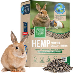 Small Pet Select hemp pelleted bedding 20lb packaging for eco-friendly pet care