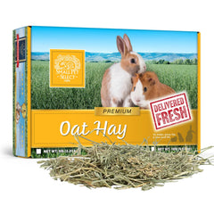 Small Pet Select Oat Hay bag front, premium forage option for enrichment.