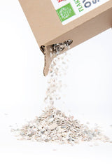 Small Pet Select outdoor coop feeding dish highlights easy calcium access for healthier plumage.