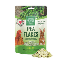 Small Pet Select pea flakes in a bowl, wholesome all-natural treat for small pets.