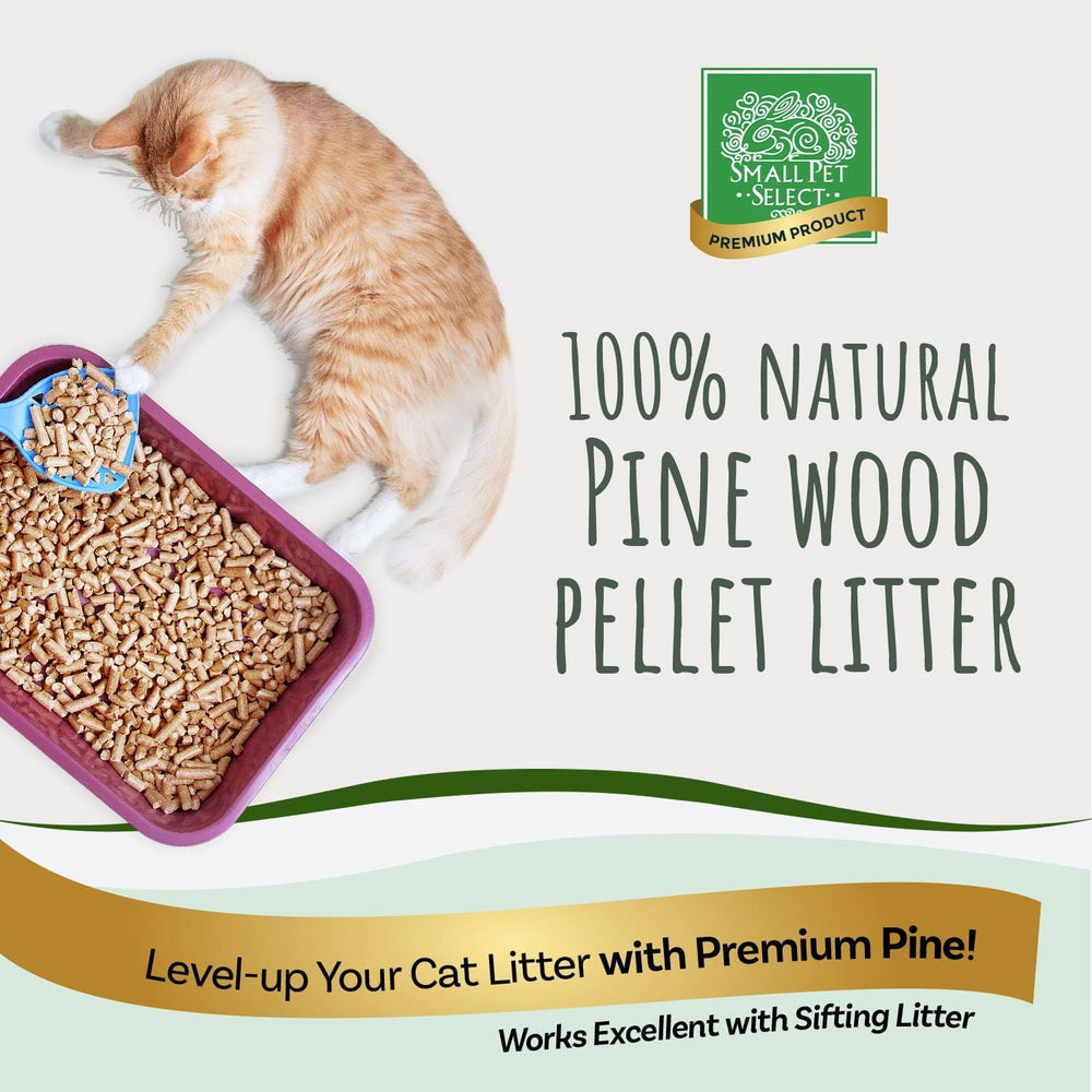 Small Pet Select pine litter odor control image; natural scent minimizes smells without additives.