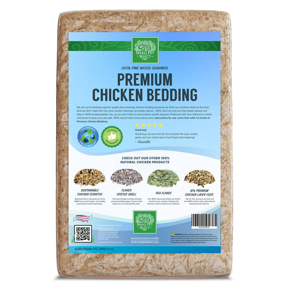 Small Pet Select pine shavings 141L bag ready for composting