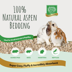 Inside-habitat view highlights fluffy, absorbent layers for cozy small pets.