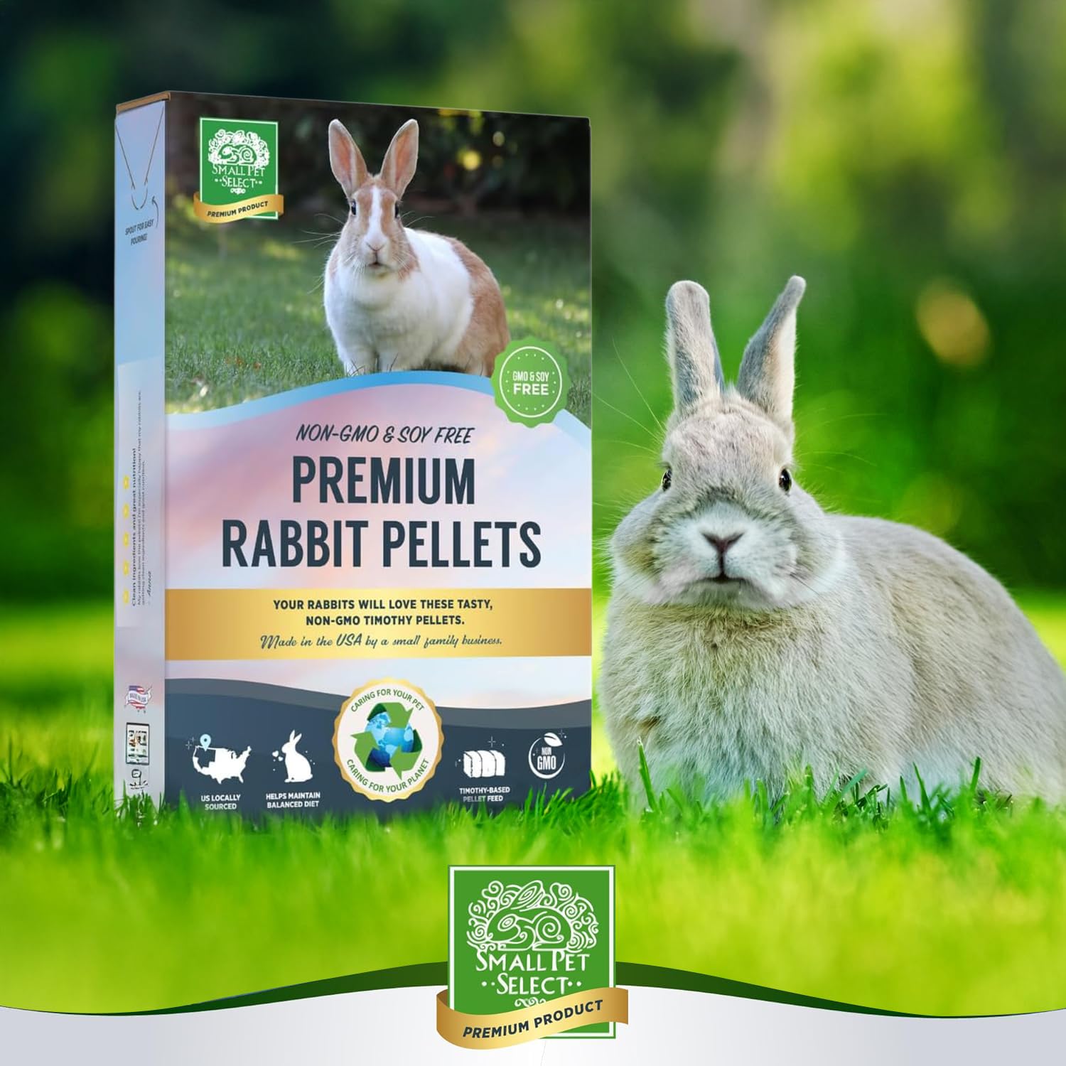 Small Pet Select rabbit-feeding-setup demonstrating practical daily meals with hay