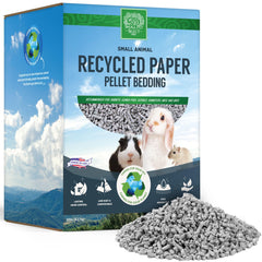 Small Pet Select recycled paper pellets close-up showing high absorbency.