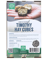 Small Pet Select Straight Timothy Cubes small-size, easy chewing for tiny pets.