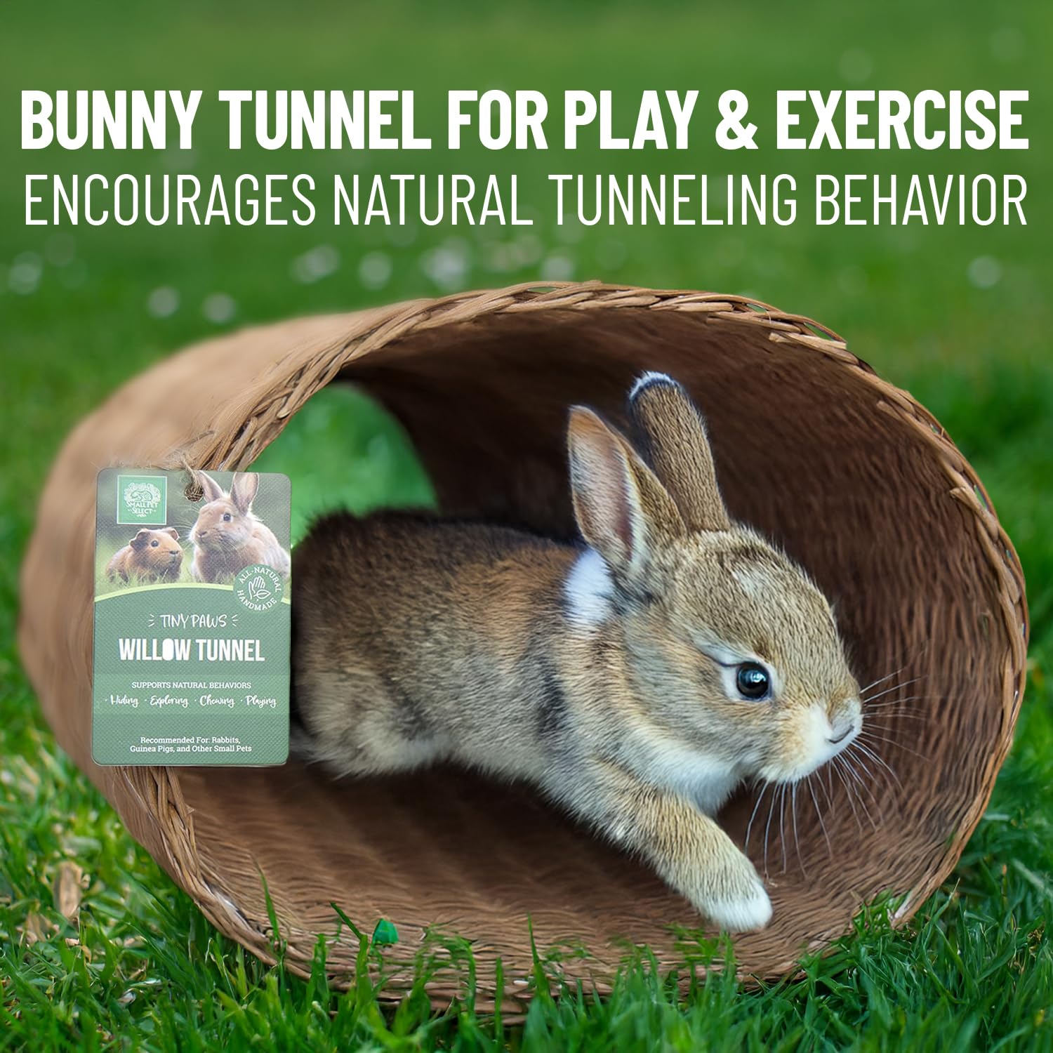 Small Pet Select Tiny Paws Jumbo Willow Tunnel cage-expen: versatile habitat for cages and play