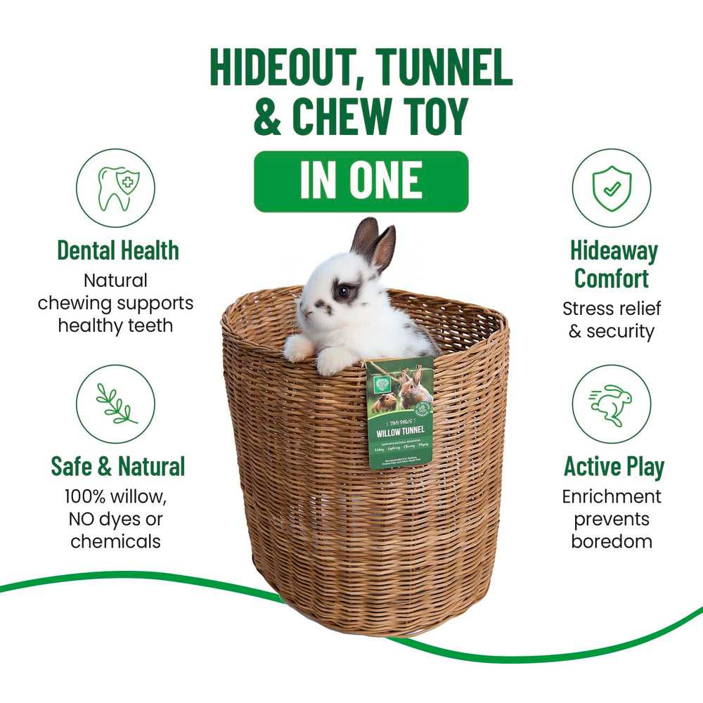 Small Pet Select Tiny Paws Jumbo Willow Tunnel material: natural willow provides safe chewing