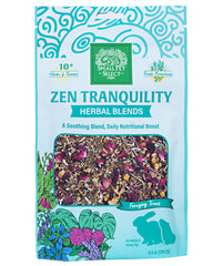 Rabbits enjoying Zen Tranquility blend for a calmer, slower-paced meal.