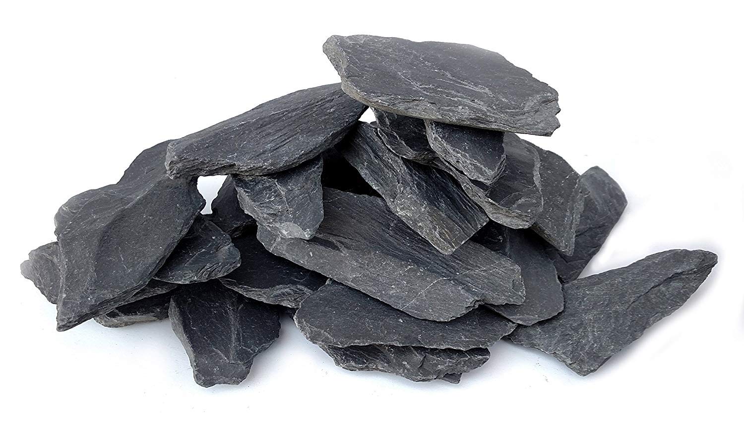Small World Slate & Stone 3-5 inch rocks for aquascaping to create natural caves and cliffs.