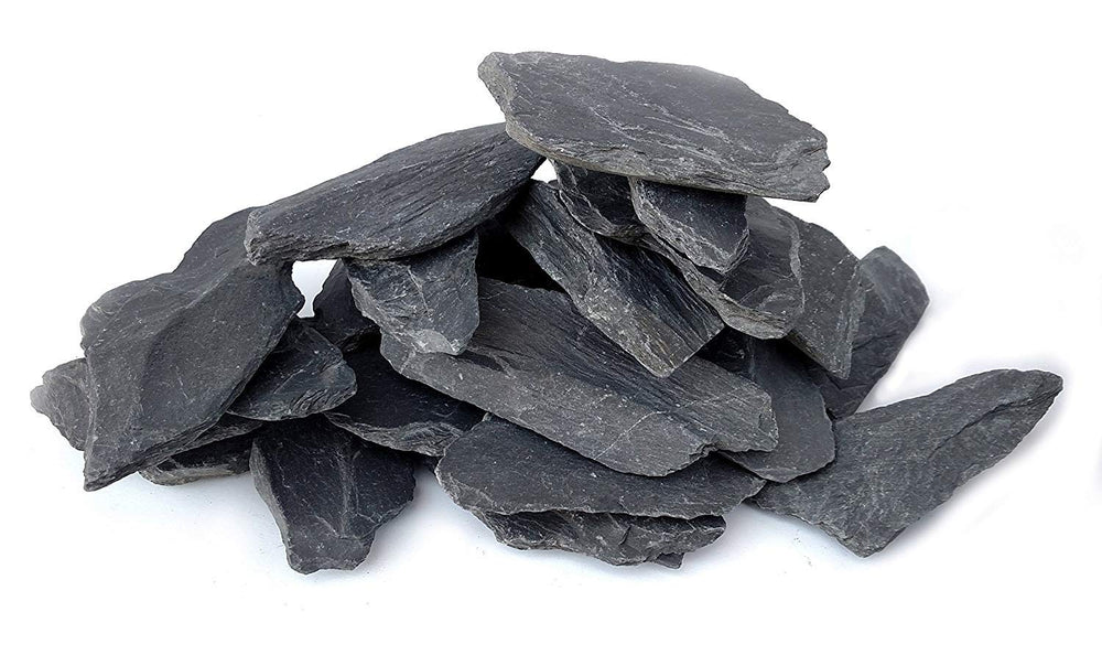 Small World Slate & Stone 3-5 inch rocks for aquascaping to create natural caves and cliffs.
