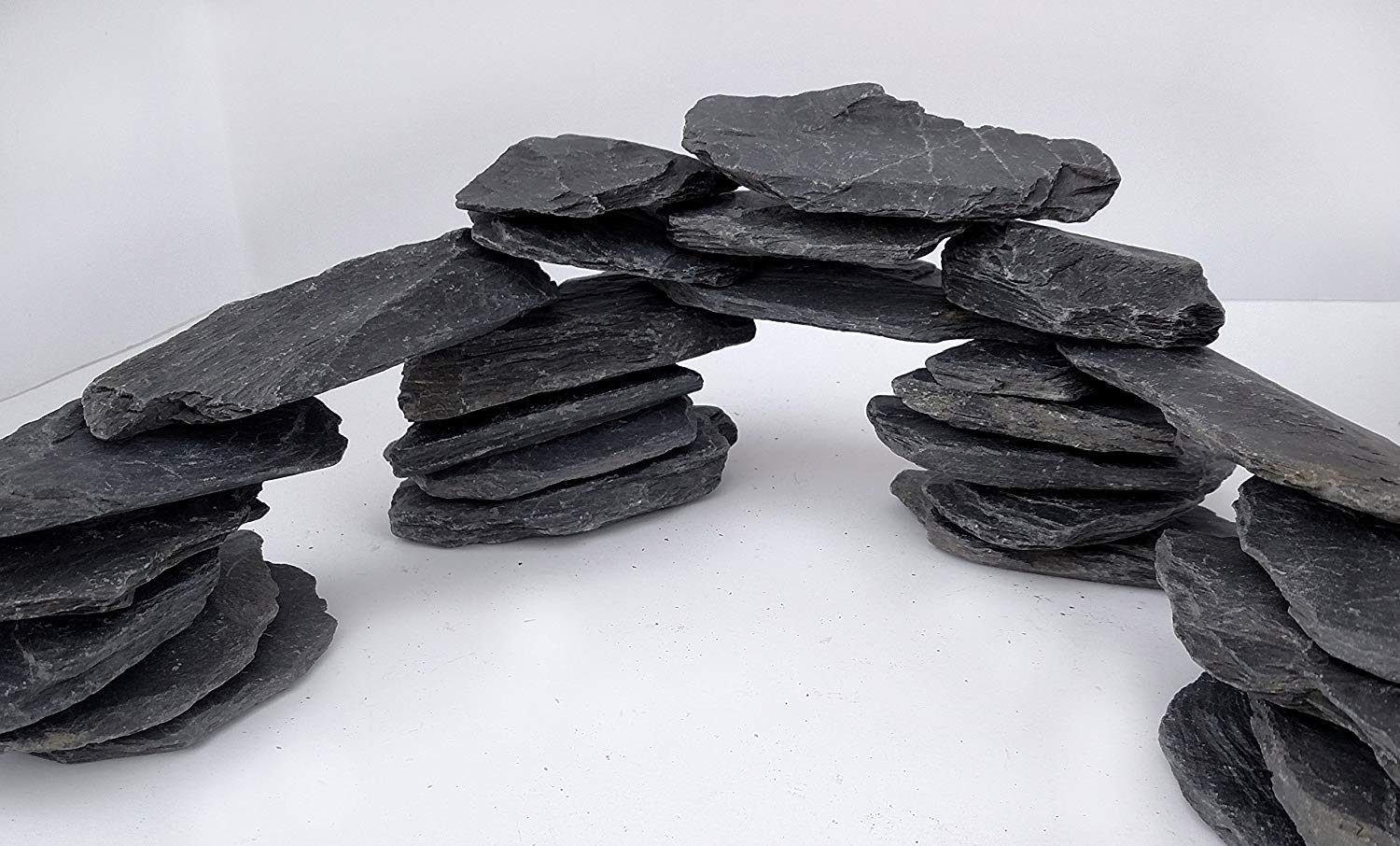 Small World Slate & Stone miniature garden stones for dioramas and fairy gardens with realistic texture.