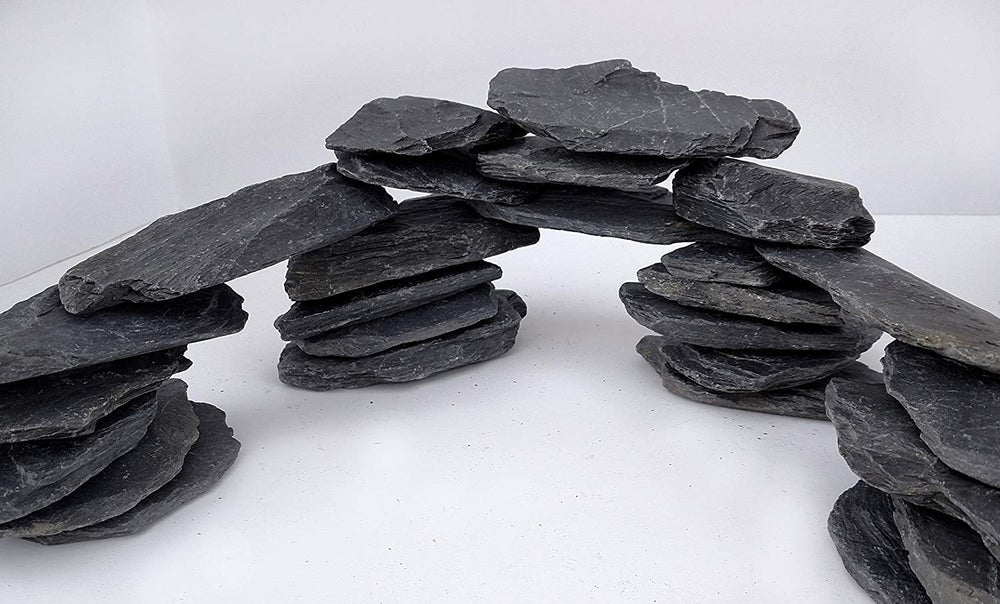 Small World Slate & Stone miniature garden stones for dioramas and fairy gardens with realistic texture.