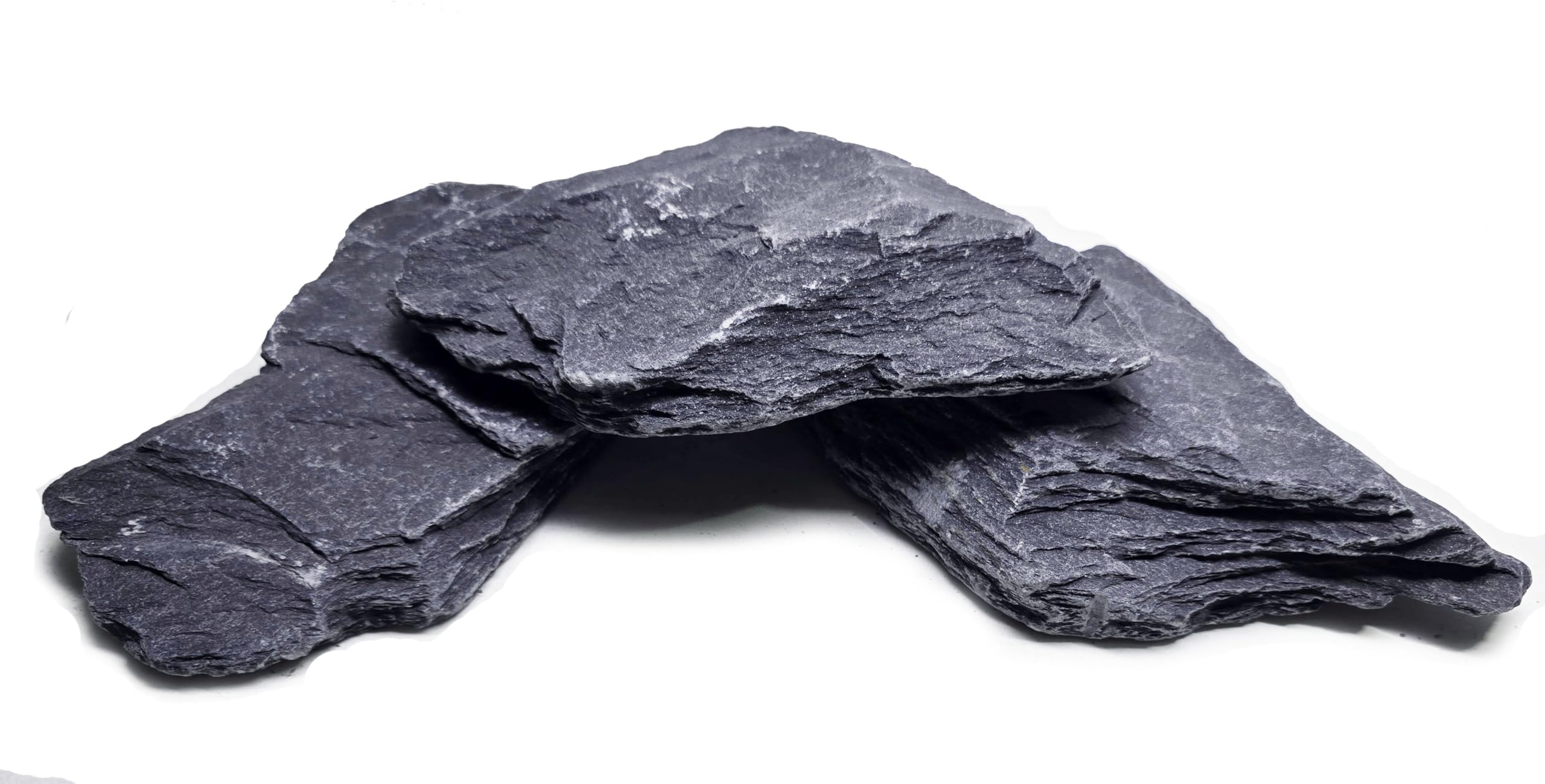 Small World Slate & Stone slate stones for aquascaping with dramatic deep-grey color