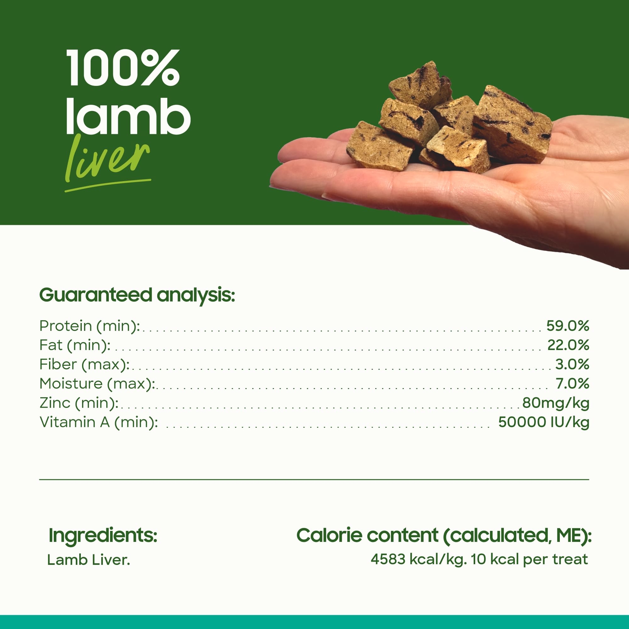 Pet sniffing Smallbatch lamb liver treats for dogs and cats