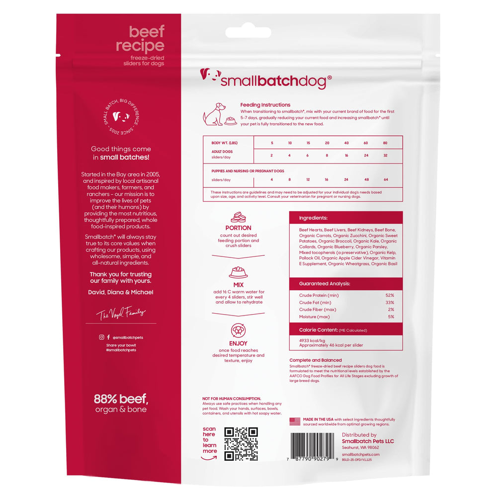 Smallbatch Pets grain-free recipe supports dog digestion and variety.