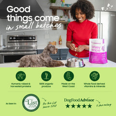 Smallbatch Pets hydration-ready bowl demonstrates quick, convenient meals