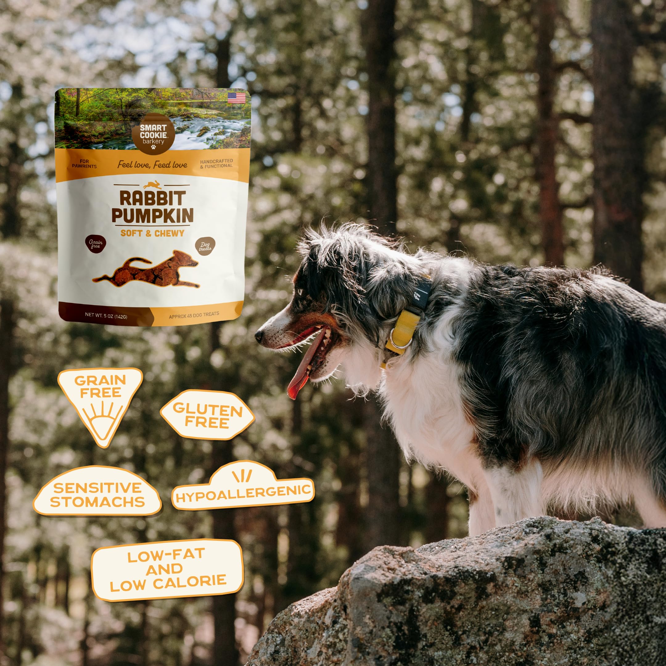 Smart Cookie allergy-friendly dog treats, simple ingredients your pup loves