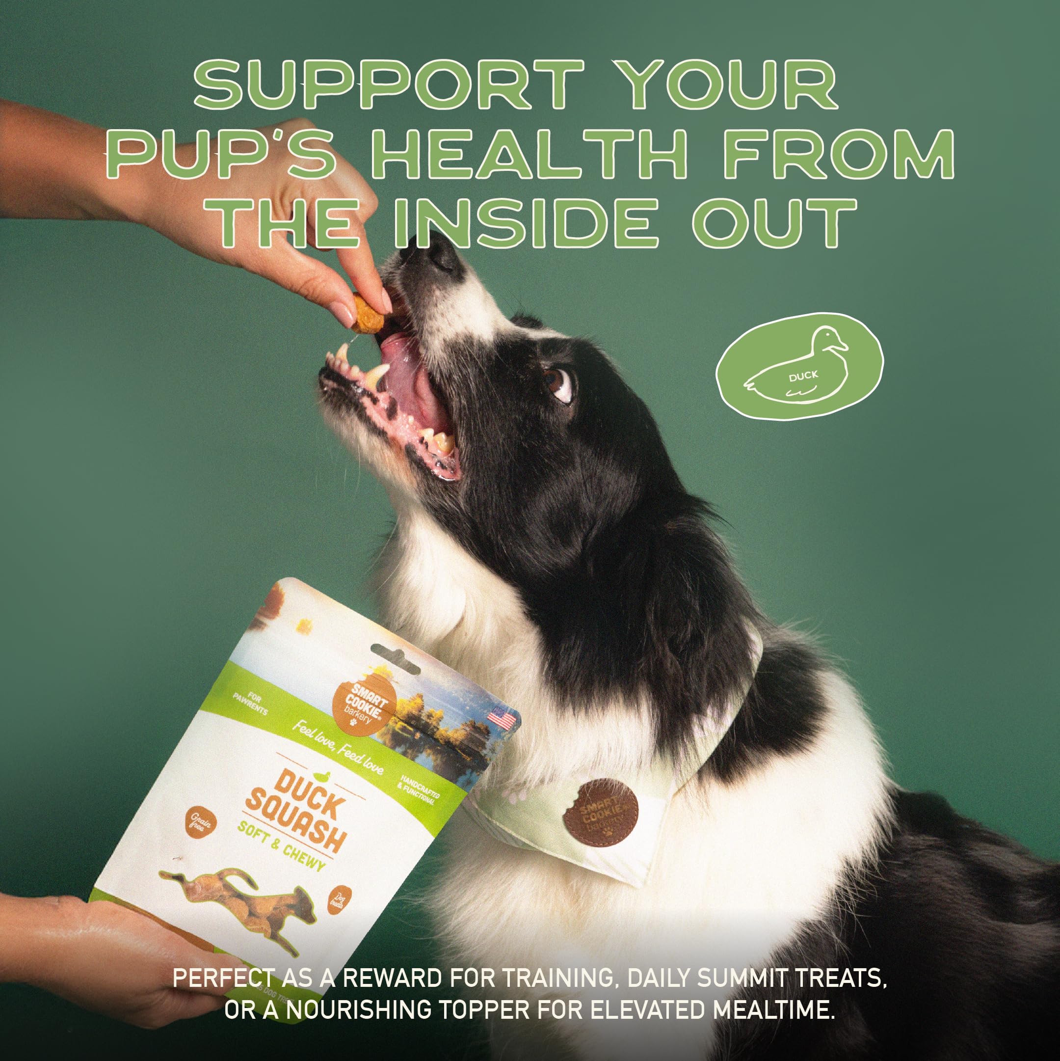 USA-made seal on Smart Cookie bag, crafted in small batches.