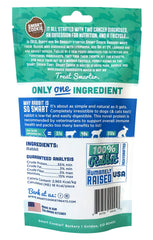 Smart Cookie rabbit jerky texture closeup showing meaty dehydrated surface