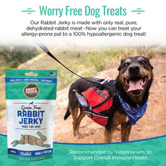 Smart Cookie rabbit jerky USA label highlighting USA-made sourcing