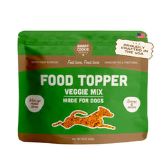 Smart Cookie veggie-topper bag front highlighting real greens and simple ingredients.