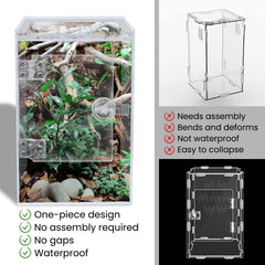 Smartang tall arboreal enclosure offers 360-degree visibility for easy observation.