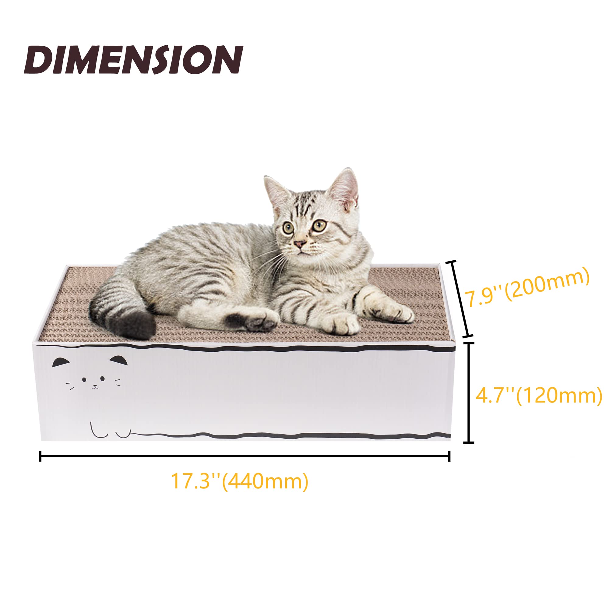 Smartbean Cat Scratcher Pad side view demonstrates compact footprint and furniture protection.