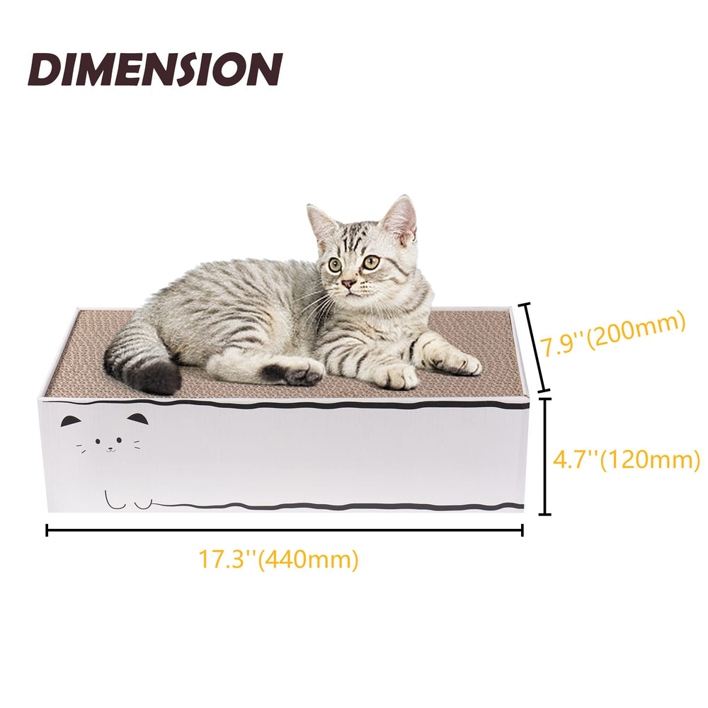 Smartbean Cat Scratcher Pad side view demonstrates compact footprint and furniture protection.