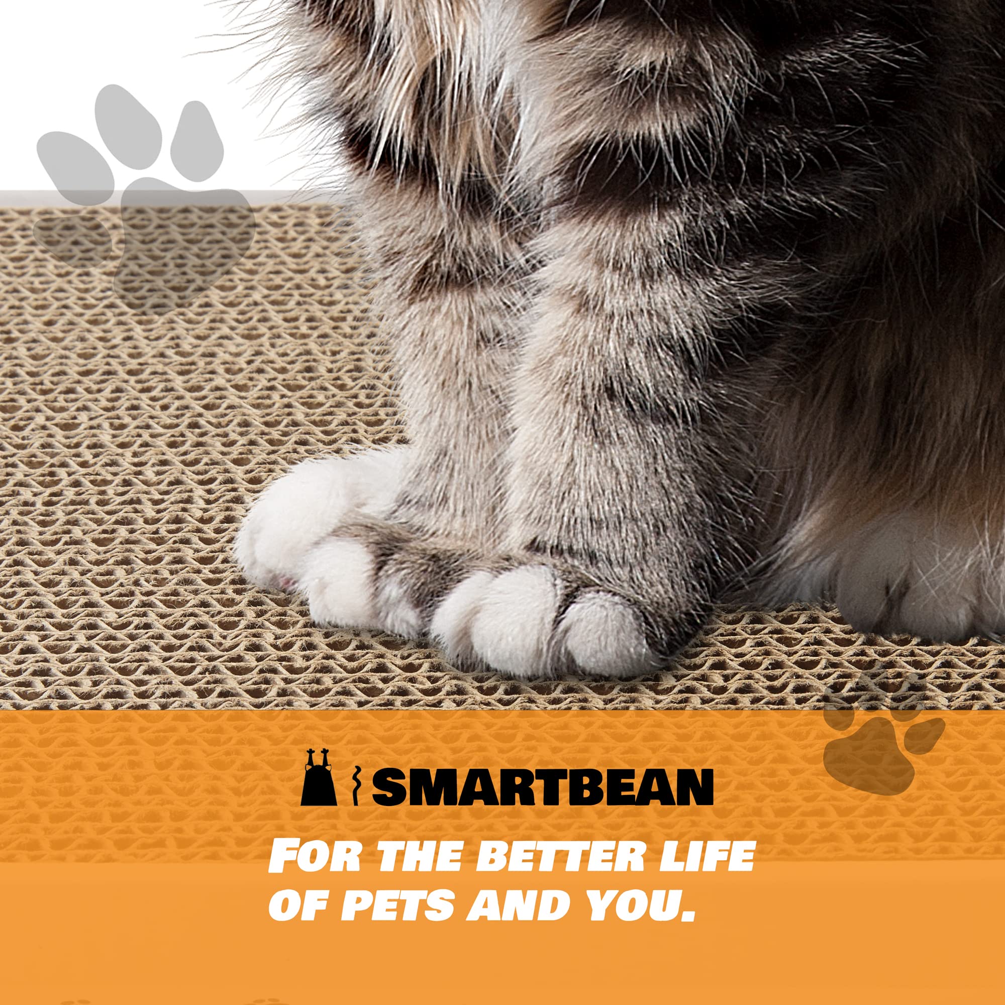 Smartbean triple-pack cardboard scratchers provide durable, long-lasting value.