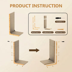 SMARTBEAN reinforced wooden frame adds stability for multi-cat homes