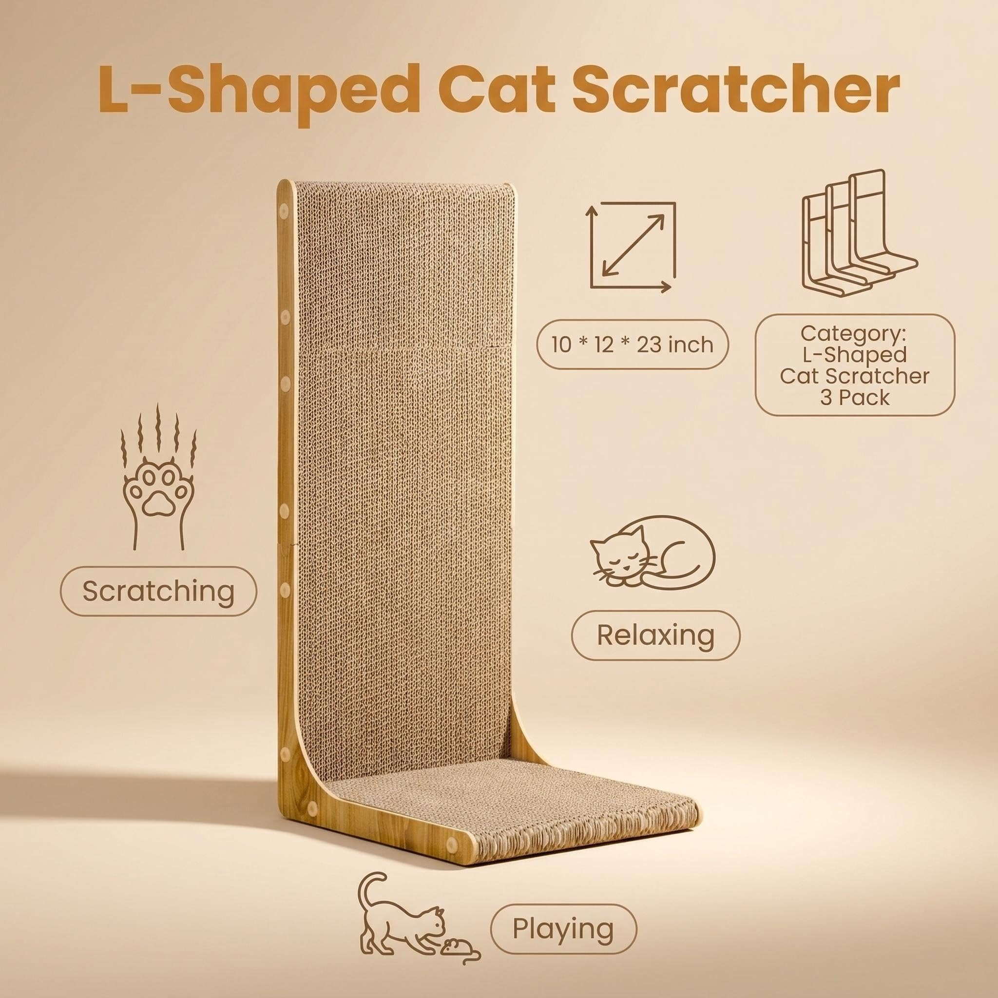 SMARTBEAN vertical scratcher post ready for installation creates a dedicated scratching zone