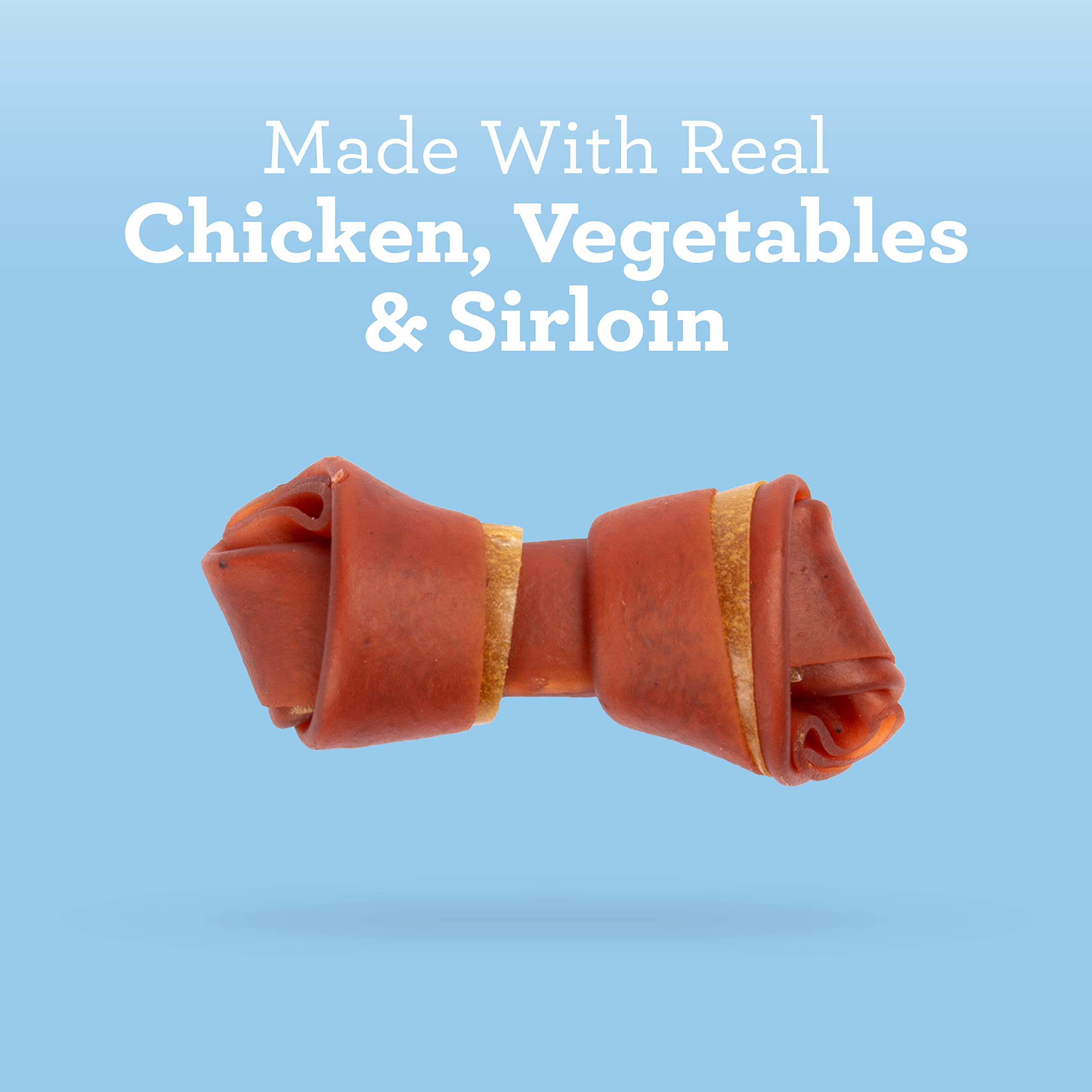 SmartBones Real Sirloin ingredients view showing chicken and sirloin.