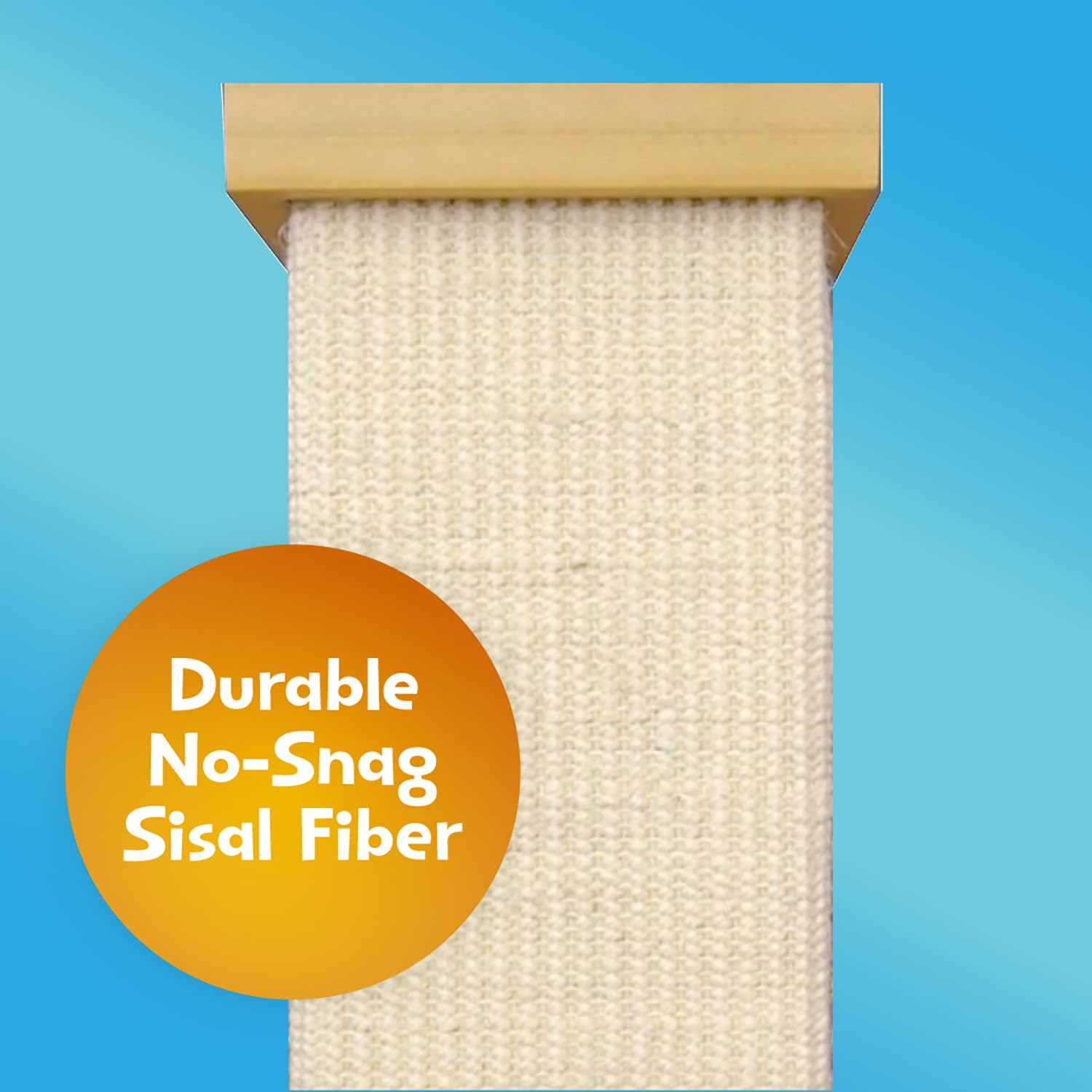 SmartCat Pioneer Pet Ultimate Scratching Post beige 32-inch stretch for full body extension