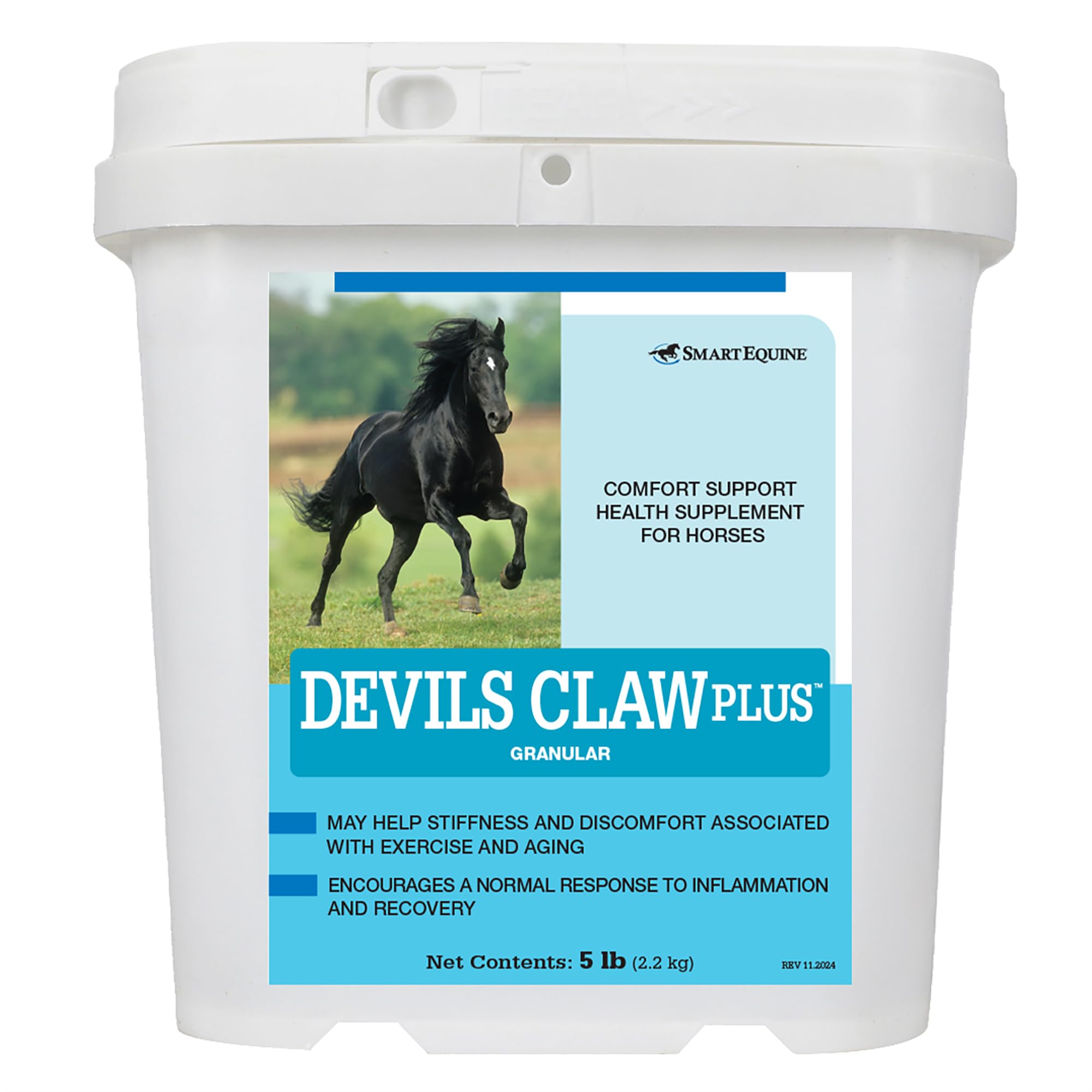 SmartEquine Devil's Claw Plus Granular bottle for easy joint support in daily care.
