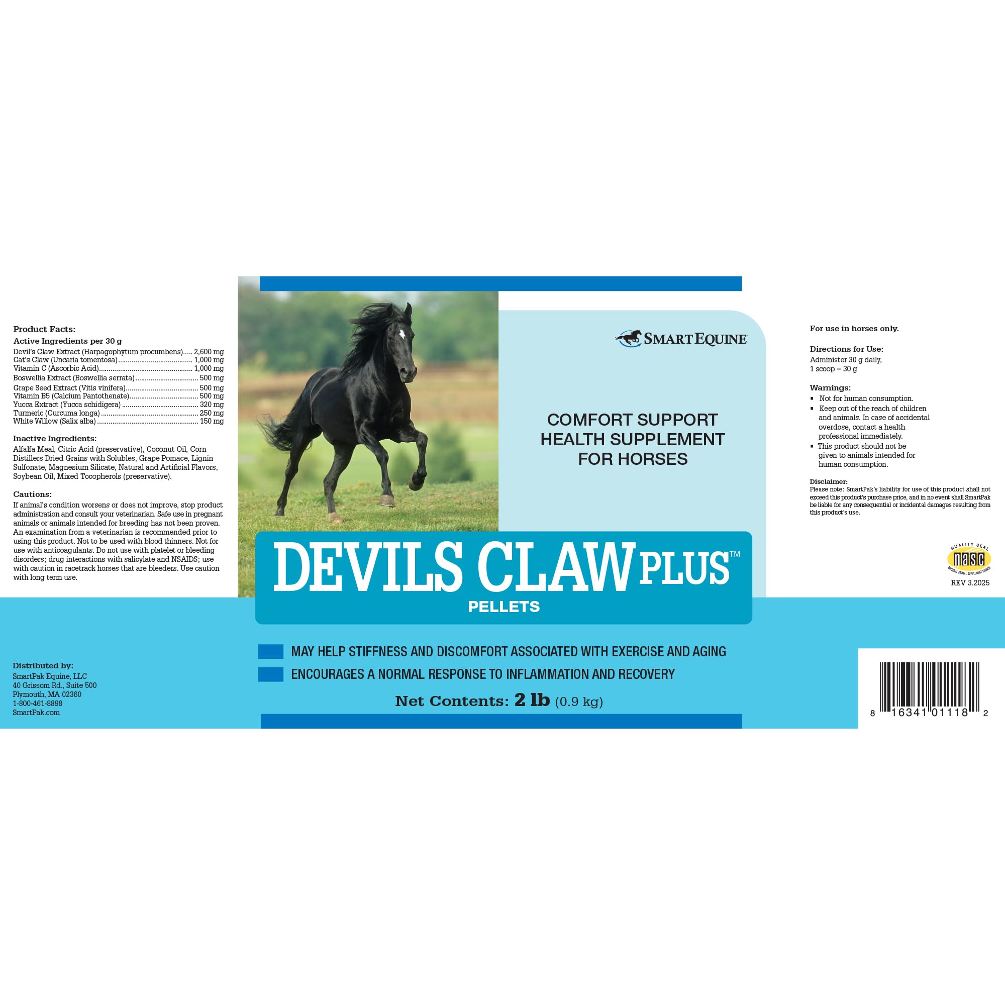SmartEquine pellets measured for quick mixing into horse feed.