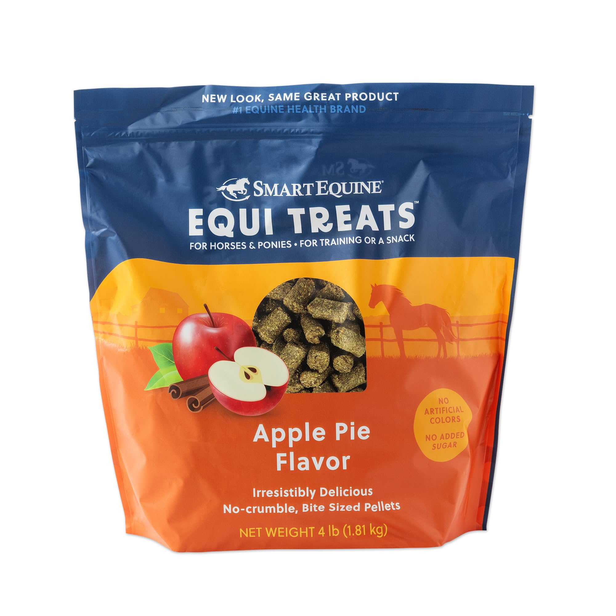 SmartEquine Equi Treats apple pie cookie, bite-sized horse snack with high-fiber base