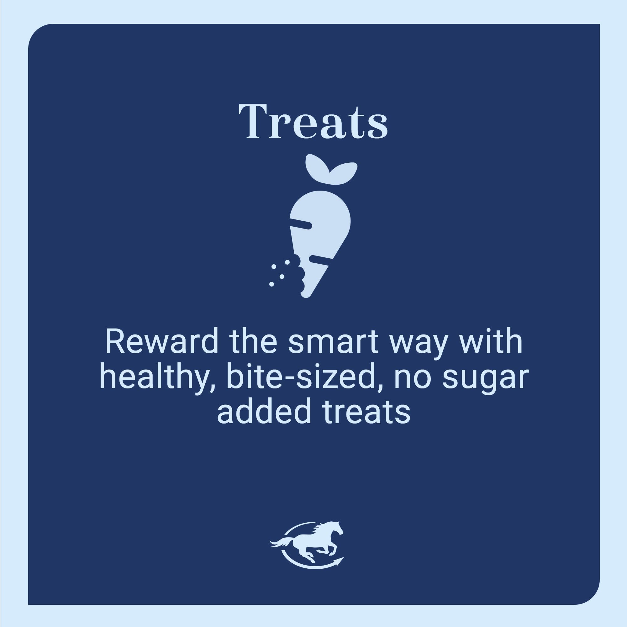 SmartEquine Equi Treats apple pie flavor mini cookies for training moments.