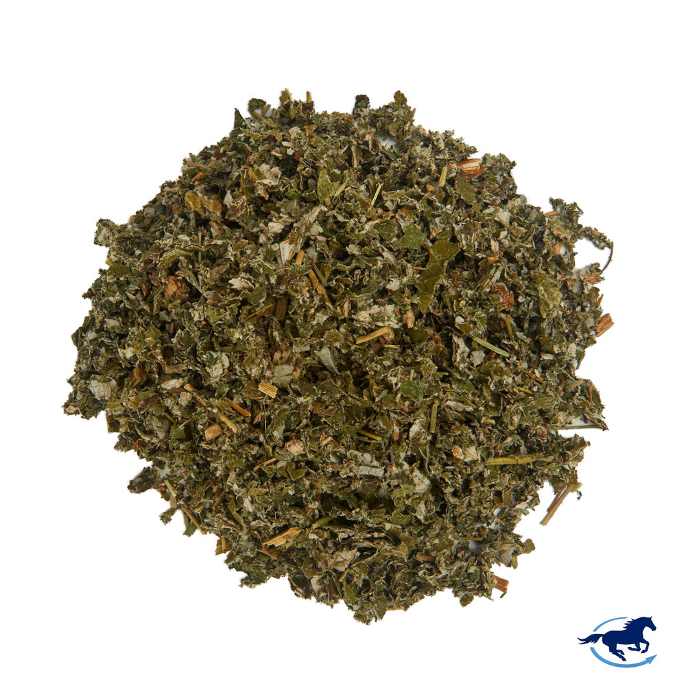 SmartEquine Smart Simple Raspberry Leaf pour demonstrates easy dosing during stable routines.